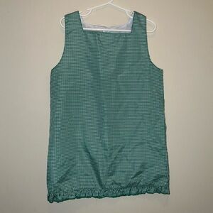 Vintage Green Gingham Jumper Dress
